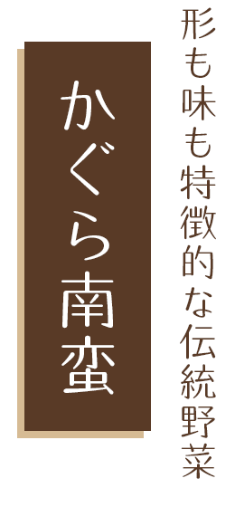 形も味も特徴的な伝統野菜 かぐら南蛮