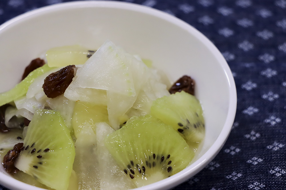 大根とキウイフルーツのはちみつレモンマリネ